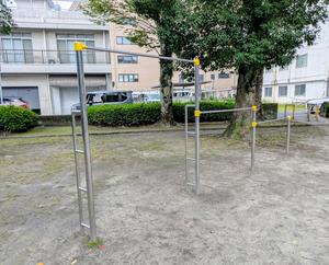 清滝公園の高鉄棒 (写真は問い合わせフォームでいただいたもの。2026.10.01)